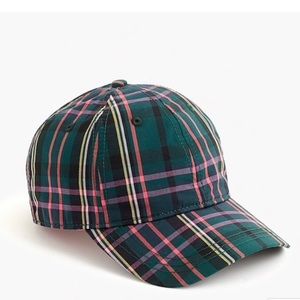 J Crew NWT Baseball Hat Signature Tartan